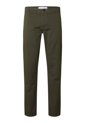 Selected, SLIM NEW MILES FLEX PANT NOOS - Chino - forest night