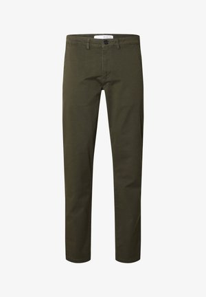 Selected, SLIM NEW MILES FLEX PANT NOOS - Chino - forest night