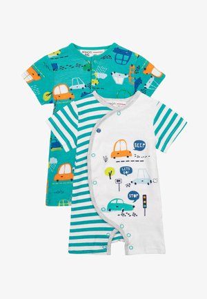 2PACK - Sleep suit - green white