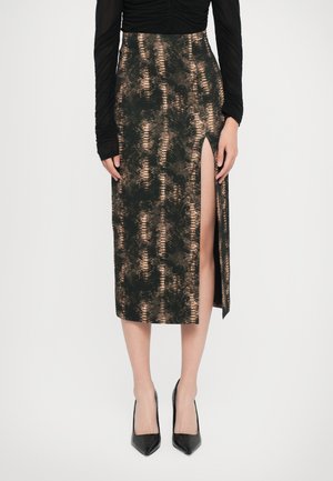 MIDI - Pencil skirt - brunette