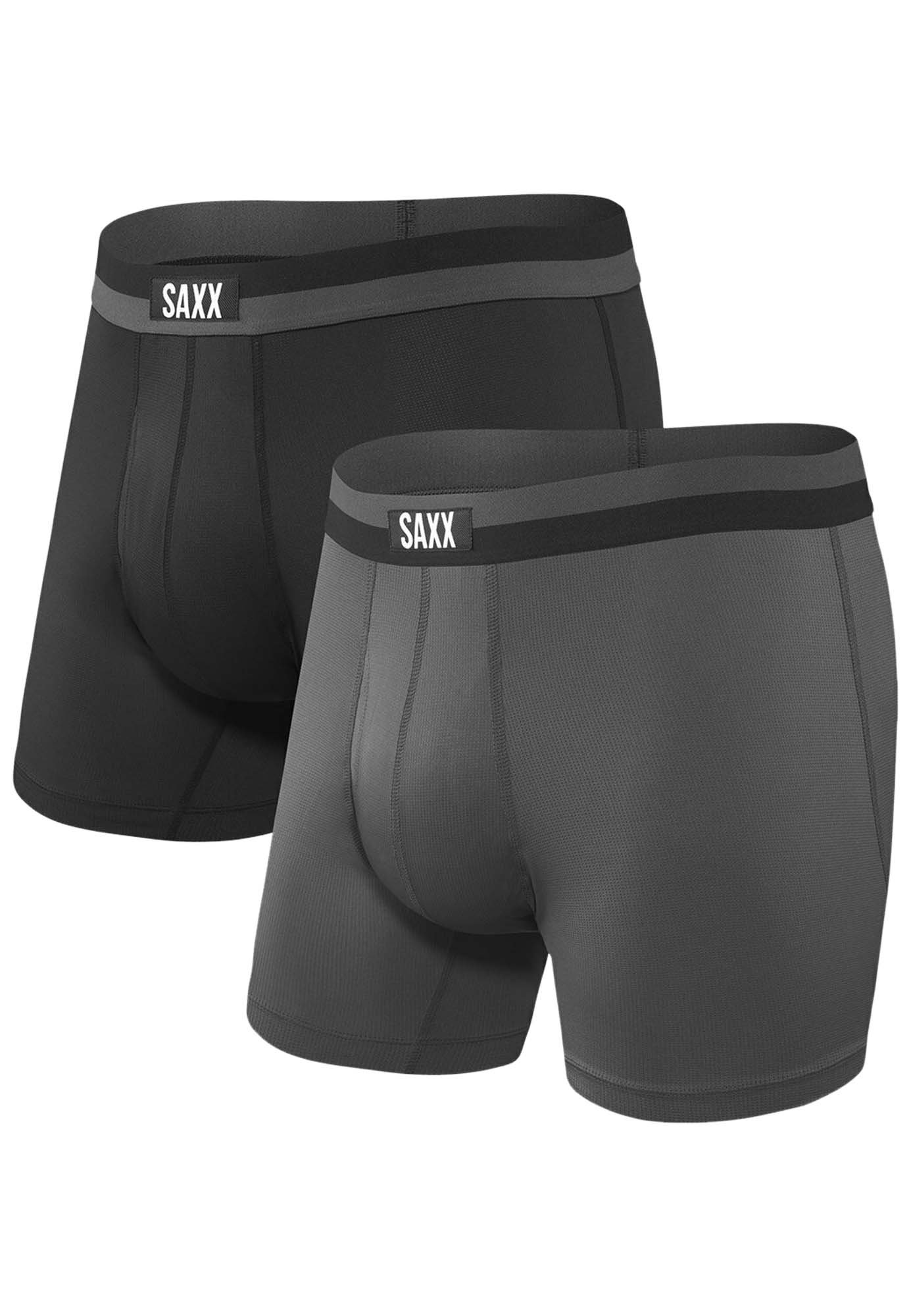 SAXX Underwear SPORT MESH TRUNK 2-PACK - Onderbroeken -  black/graphite/Zwart - Zalando.be