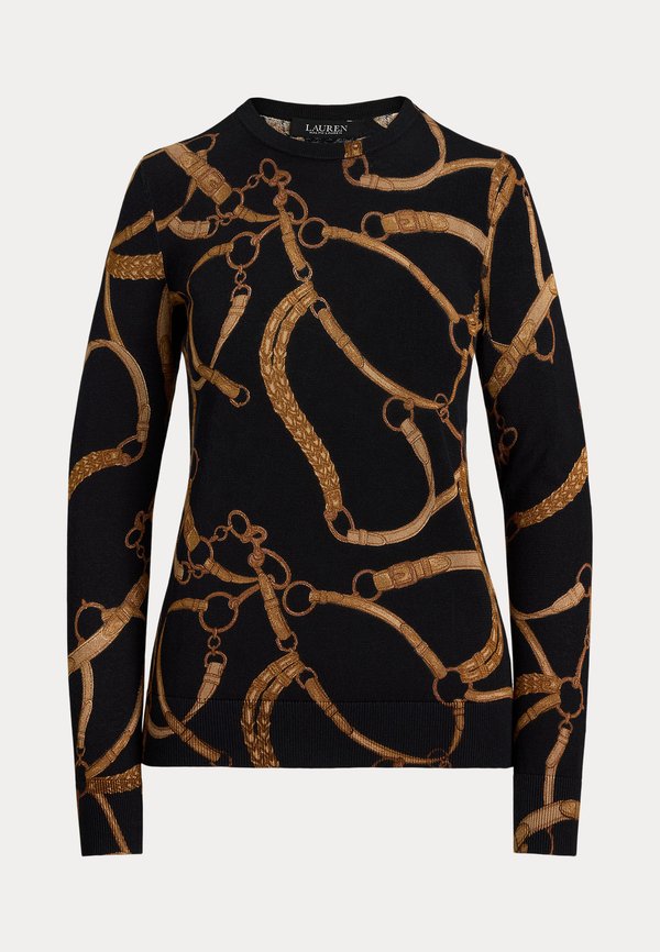 Belting Print Cotton Blend Sweater - Jumper4