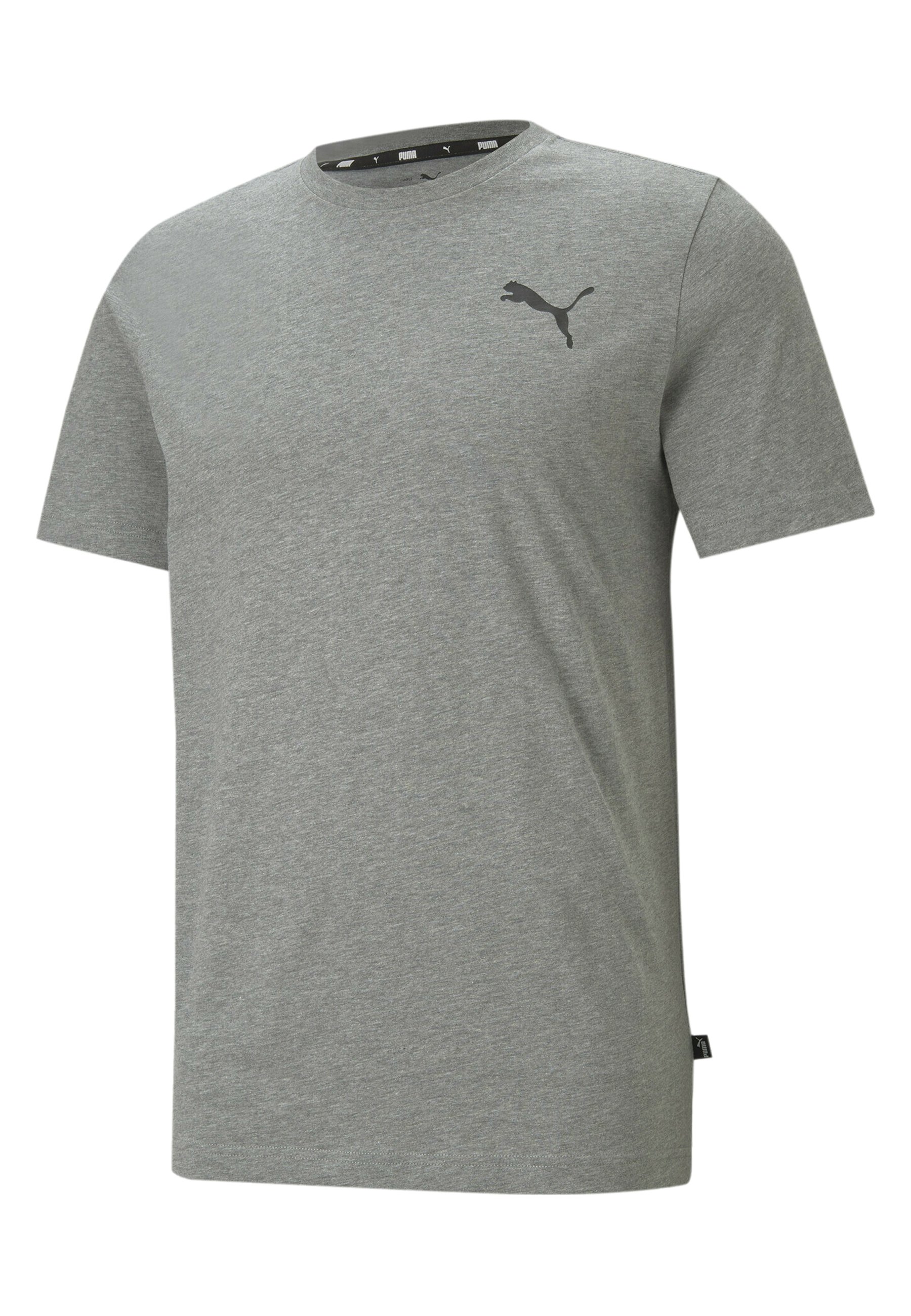 Puma ESS SMALL LOGO TEE - T-Shirt basic - medium gray heather-cat/grau -  Zalando.de