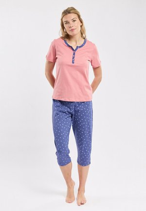 PRINTED SET - Pyjama - imprimé coeurs fond skipper