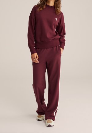 Sweatshirt - mottled dark red