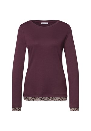 Street One, LANGARM SHIRT MIT COLORBLOCK UND PRINTDETAIL - Longsleeve - rustic rouge