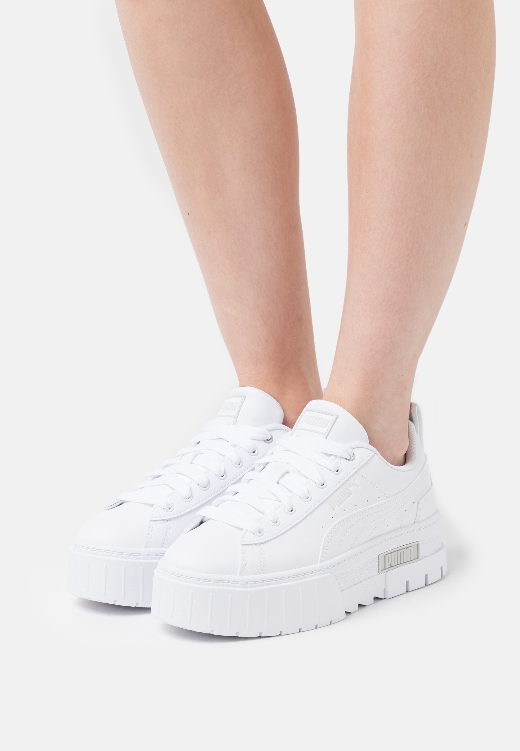 puma basket platform trace white