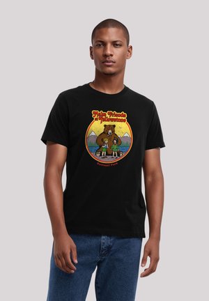 US NATIONAL PARKS MAKE FRIENDS AT YELLOWSTONE - Print T-shirt - schwarz