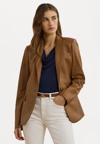 Lauren Ralph Lauren LAMBSKIN BLAZER - Bleizeris - cuoio