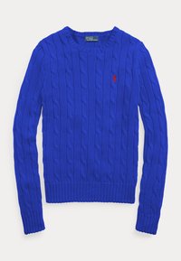 CABLE-KNIT COTTON CREWNECK SWEATER - Striktrøje - rugby royal