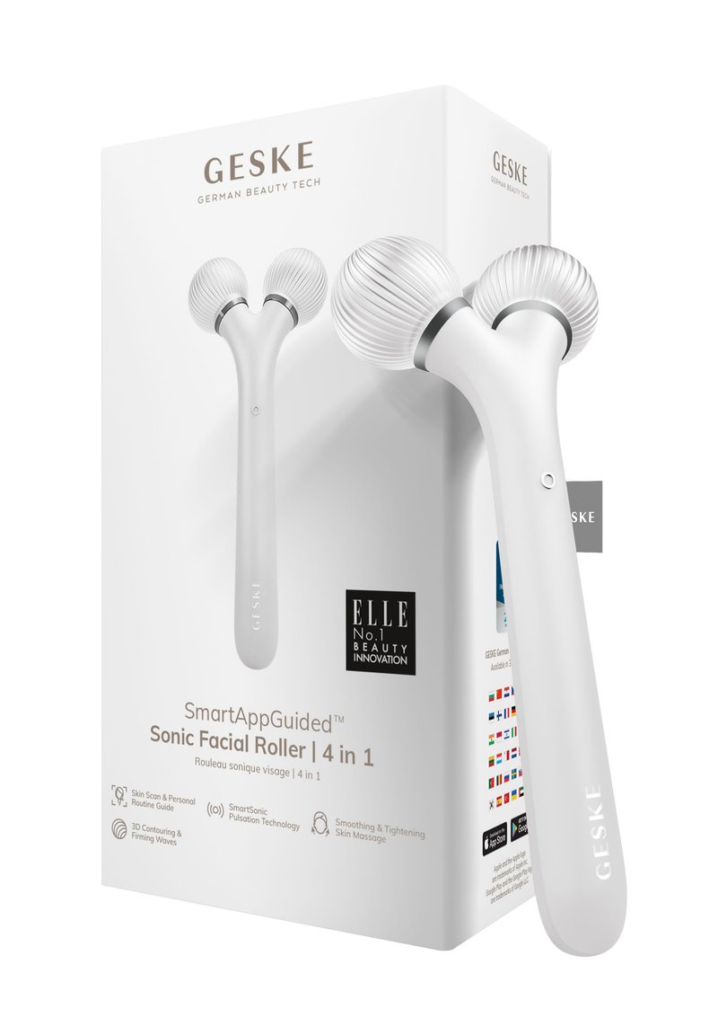 GESKE - SONIC FACIAL ROLLER | 4 IN 1 - Hudplejeredskab - white, Forstør