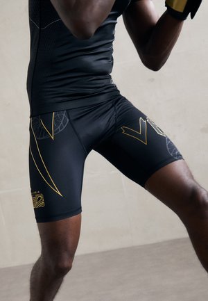 SERPENTI VALE TUDO SHORTS - Leggings - black/silver-coloured/gold-coloured