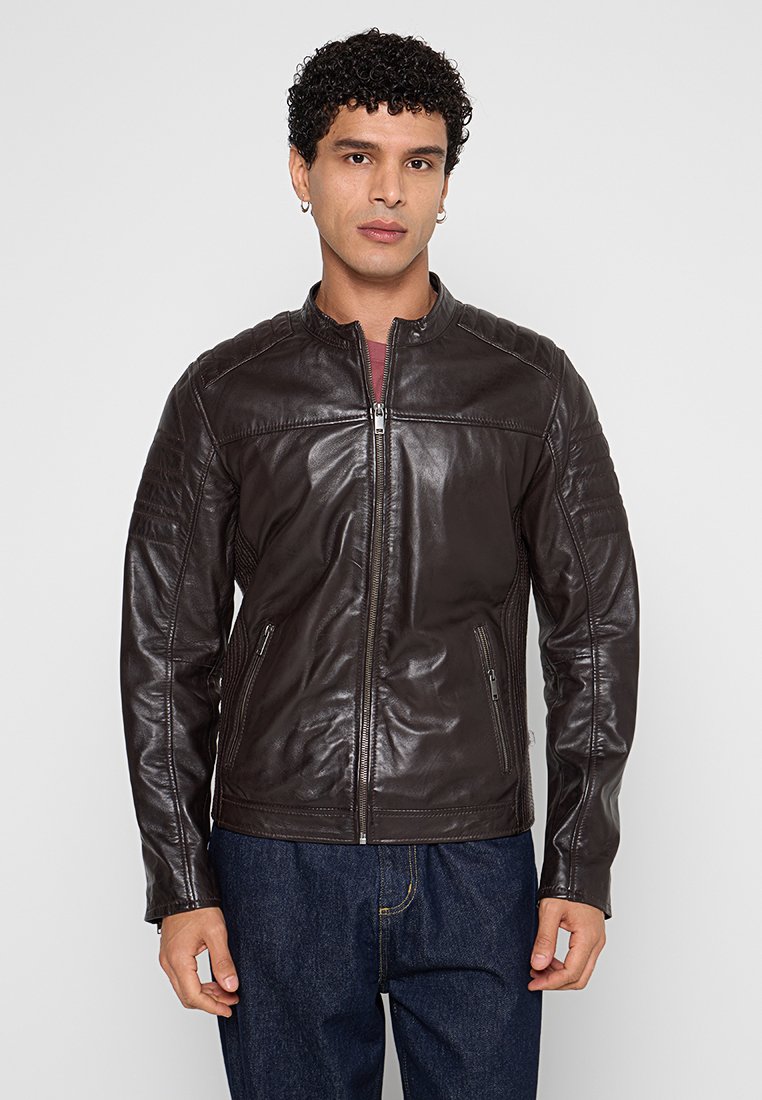 Lee Cooper Leren jas bruin