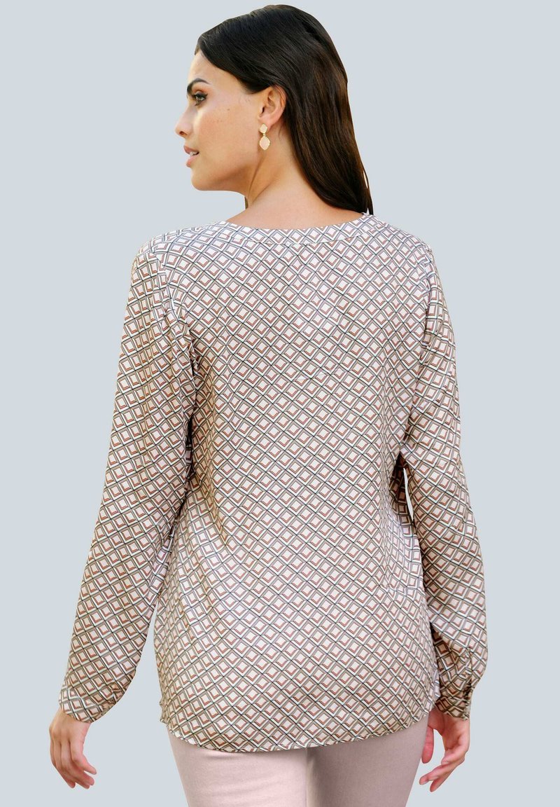 Damen T-Shirts | Alba Moda Bluse off-white,beige,rosé/mehrfarbig - FD41056 Damen T-Shirts | Alba Moda Bluse off-white,beige,rosé/mehrfarbig - FD41056