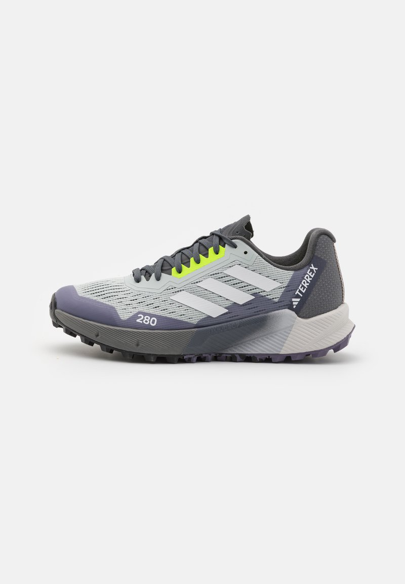 Adidas Terrex AGRAVIC FLOW 2.0 - Scarpe da trail running - silver/crystal white/lucid lemon