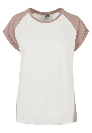 CONTRAST RAGLAN - T-shirt imprimé - whitesand/duskrose