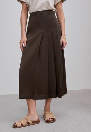 Next, A-line skirt - chocolate brown