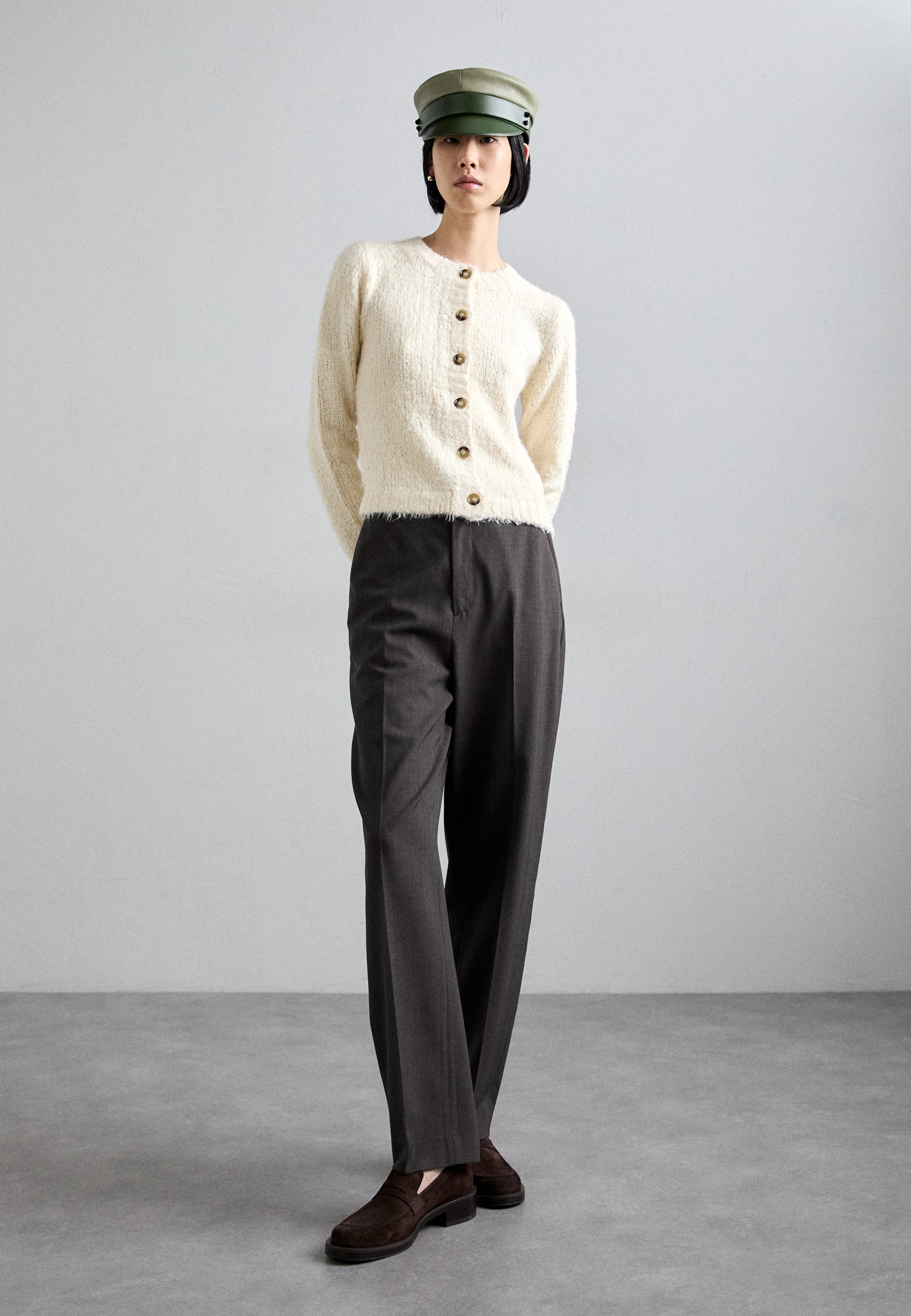 RUSLAN BAGINSKIY キャスケットM Ruslan Baginskiy kaszkiet wełniany kolor czarny wełniany