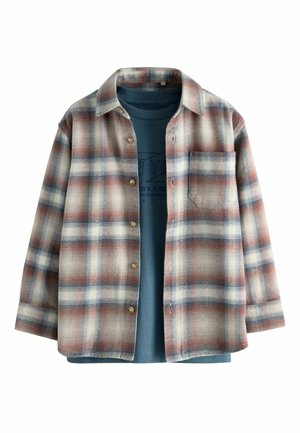 REGULAR FIT - LONG SLEEVE CHECK SET 2 PIECE - Jachetă subțire - rust brown