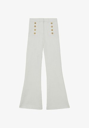 Reiss, REGULAR FIT - ATHENA BUTTON-DETAIL HIGH-RISE FLARED JEANS . - Flared Jeans - white