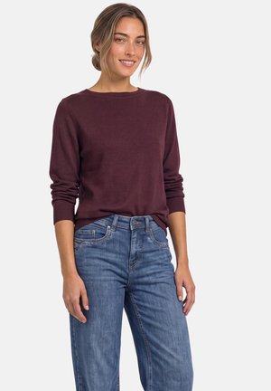 Street One, BASIC PULLOVER MIT U-BOOT-AUSSCHNITT - Trui - rustic rouge