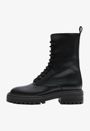 Massimo Dutti, Bottines à lacets - black