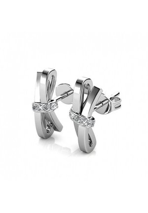 BOUCLES LUMINOUS BOW - Oorbellen - argenté couleur / cristal