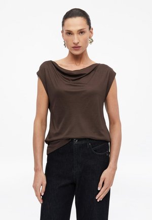 s.Oliver, T-SHIRT - Bluse - mokka