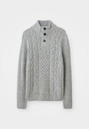 ADAPTIVE WITH BUTTON JUMPER - Melegítőfelső - mid grey melange