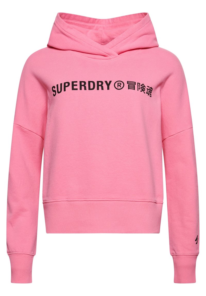 Versace Jeans Couture - Sweat à capuche à imprimé roses - Noir