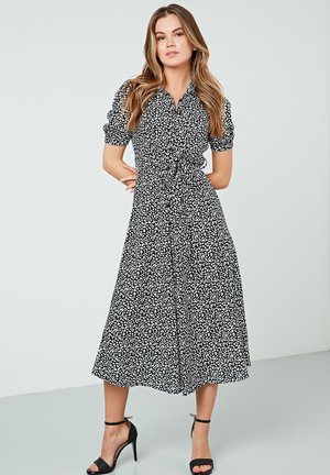 Shirt dress - black-white