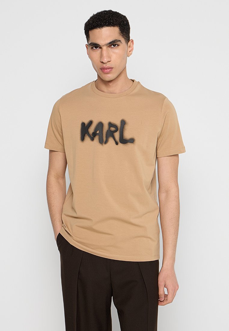 Karl Lagerfeld T-shirt print zandkleur