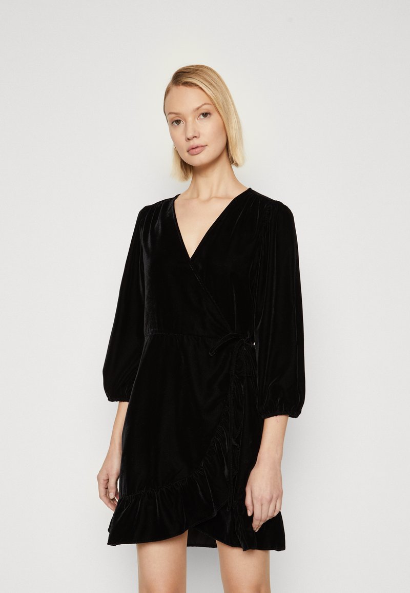 GAP WRAP MINI - Rochie cocktail/Rochie petrecere - black/negru - Zalando.ro