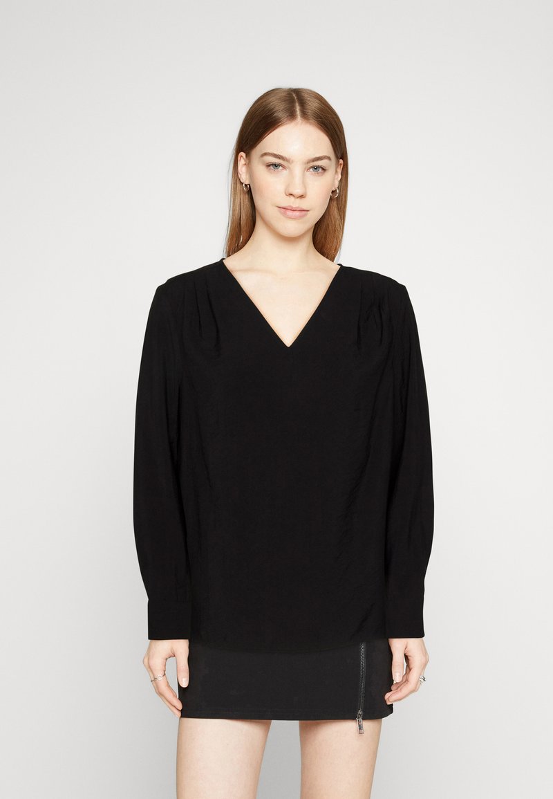 Top Manches Longues VERO MODA Maternité – Encolure V, Fonction Allaitement, Coton Bio Conversion