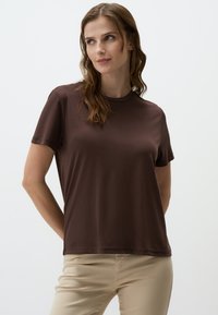 CREW NECK SHORT SLEEVE  - T-shirt basic - bitter brown