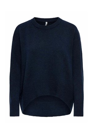 ONLY, ONLALIVIA LS HIGH-LOW O-NECK NOOS KNT - Pullover - night sky