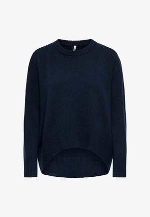 ONLY, ONLALIVIA LS HIGH-LOW O-NECK NOOS KNT - Pullover - night sky