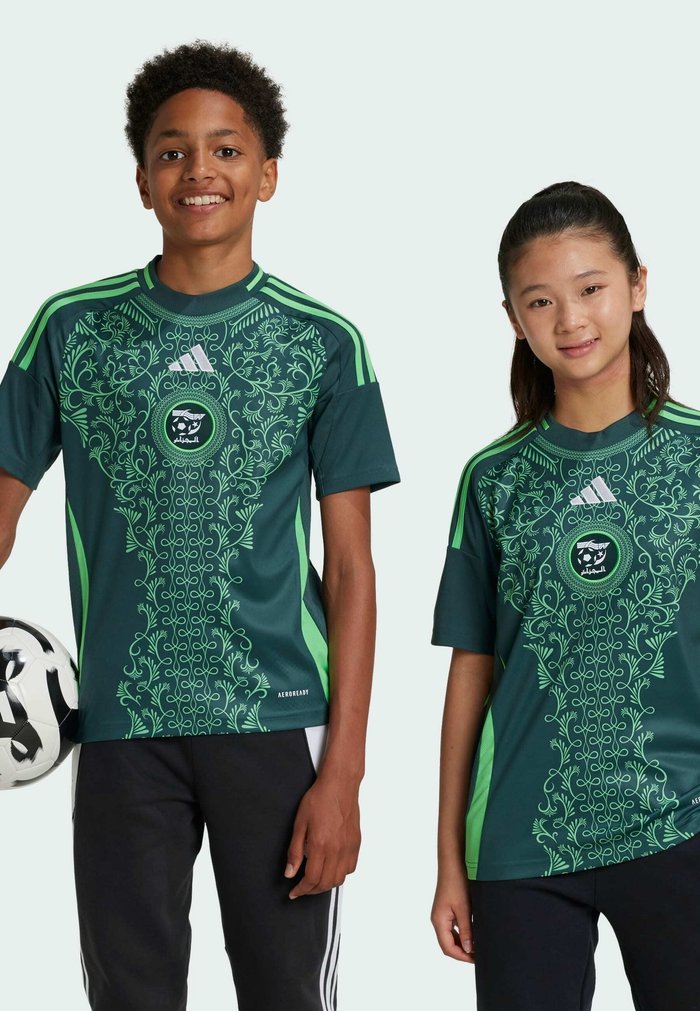 adidas ALGERIA 24 AWAY KIDS - Camiseta estampada - mineral green