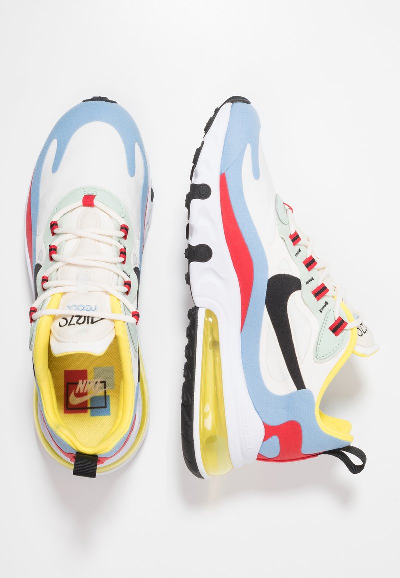 Nike Sportswear Air Max 270 React Trainers Phantom Black Light Blue University Red Dynamic Yellow Pistachio Frost Black Zalando De