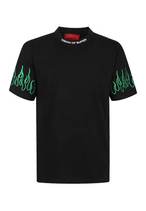 WITH EMBROIDERED  - T-shirt con stampa - black