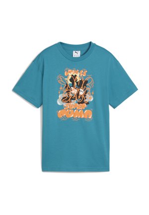 GRAPHIC SUPER - Print T-shirt - tropical blue