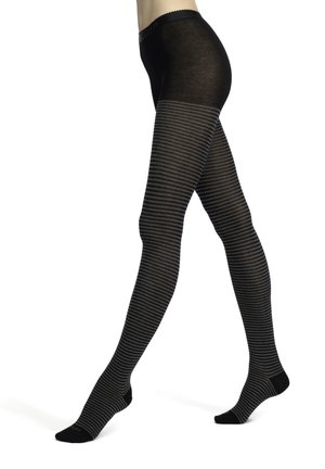 WITH WINDSOR STRIPES - Collant - black