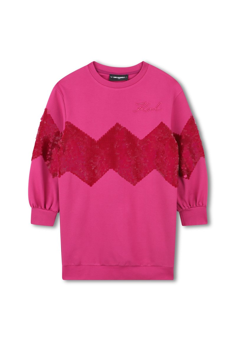 KARL LAGERFELD KIDS Gebreide jurk donkerroze KARL LAGERFELD KIDS Gebreide jurk donkerroze