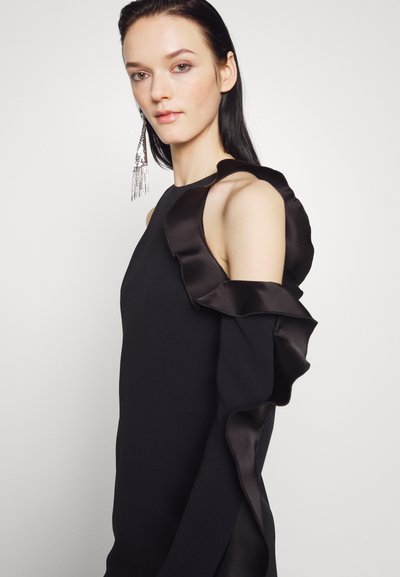 David Koma RUFFLE DETAIL ONE ARCH HEM CUTOUT MINI DRESS - Cocktail φόρεμα / Φόρεμα για πάρτι - black