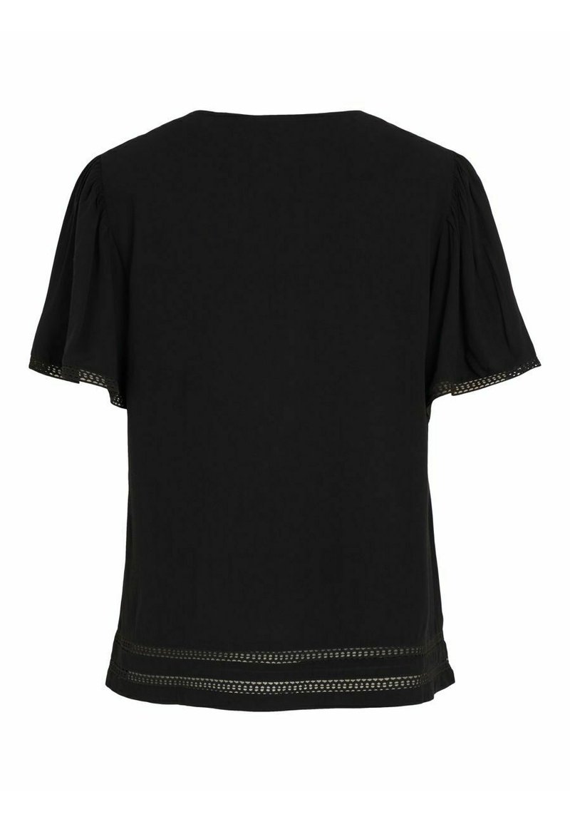 Damen T-Shirts | Vila MIT KURZEN ÄRMELN V AUSSCHNITT Bluse black/schwarz - TJ15050 Damen T-Shirts | Vila MIT KURZEN ÄRMELN V AUSSCHNITT Bluse black/schwarz - TJ15050