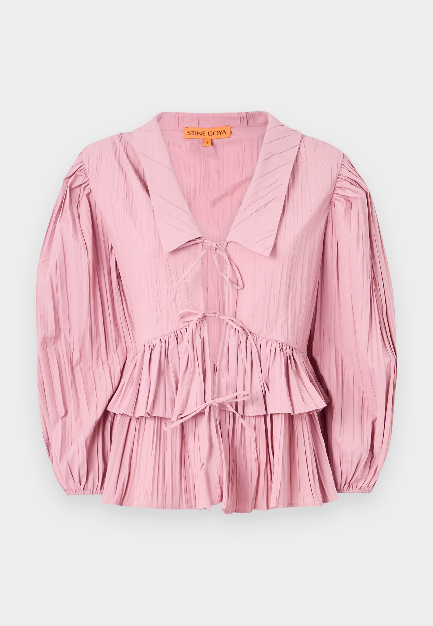 売れ筋商品|||スティーヌ・ゴヤ シャツ レディース トップス PLEATED BALLOON SLEEVE TIE - Blouse - pink nectar Balloon Sleeve Tie Top - Pink Nectar - Stine Goya