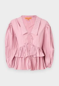 PLEATED BALLOON SLEEVE TIE - Pluus - pink nectar