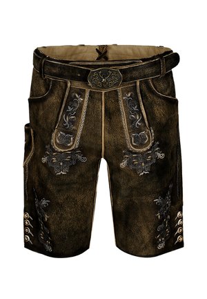 ALTREI - Leather trousers - braun