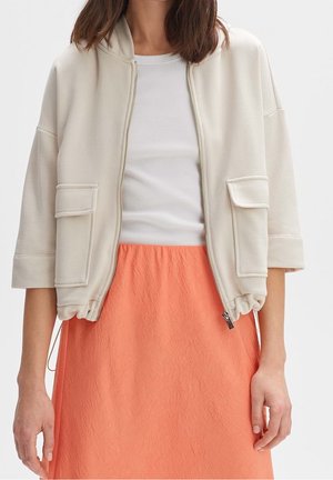Felpa con zip - beige