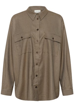 Gestuz, LAMAYA SHIRT - Πουκαμίσα με κουμπιά - brown blue check